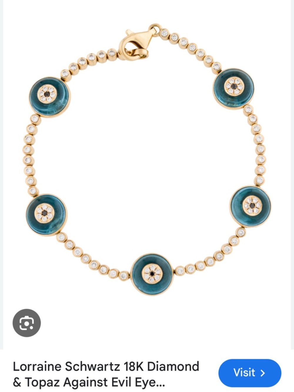 ISO Lorraine Schwartz Against Evil Gold Five Eye Bracelet